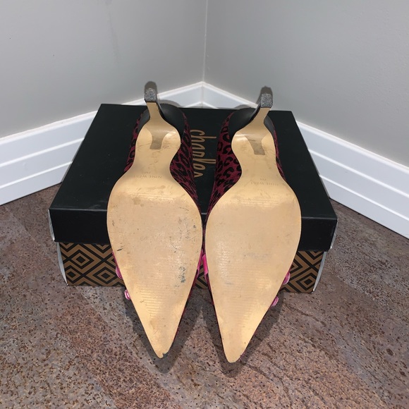 Pink leopard print Nine West pumps - Picture 3 of 3